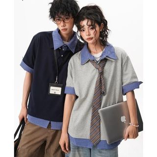 Áo polo hai mảnh phong cách cổ điển giản dị, phù hợp cho nam và nữ
