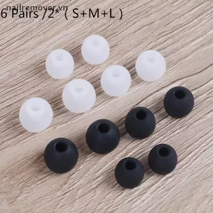 6 Cặp đệm tai silicon đa năng thay thế cho tai nghe nhét tai, gồm 2*(S+M+L) MỚI