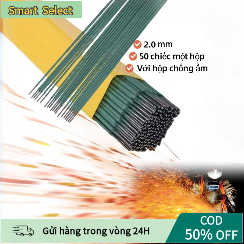 【COD】Que hàn điện xanh đường kính 2.0mm, thích hợp hàn vật liệu mỏng, dễ sử dụng cho cả người mới học hàn.