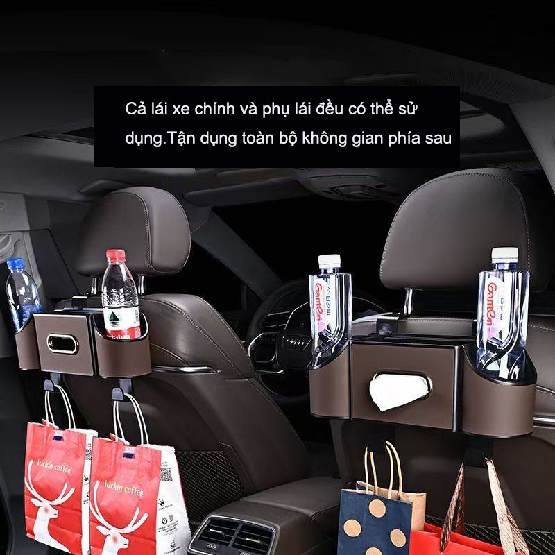 Hộp lưu trữ ghế sau ô tô Việt Nam - 3 ngăn lớn, chịu nặng tốt, tiện dùng cho gia đình