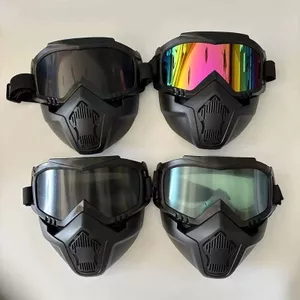 Đi xe đạp ngoài trời Harley Mask Kính đi xe đạp Kính hàn Vỏ bảo vệ có thể tháo rời Chống gió Splashproof