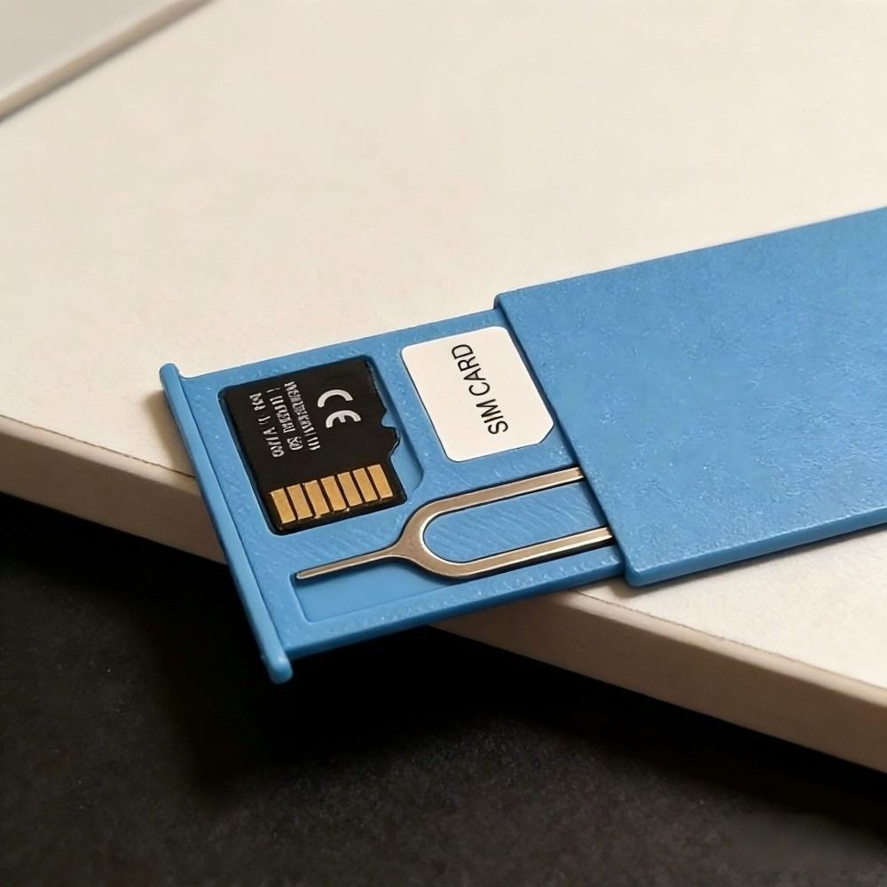 HIGHVIEWLS 1 cái Hộp lưu trữ thẻ nhớ 1 khe TF/Micro SD chống sốc, kèm 2 khe SIM có chốt đẩy