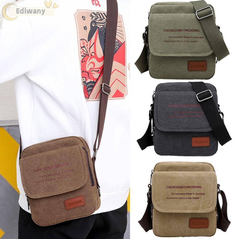 Túi đeo vai EDIWANY, Túi đeo chéo nhỏ bằng vải Canvas, Túi xách chữ cái dung tích lớn Maill hợp thời trang dành cho nam bé trai