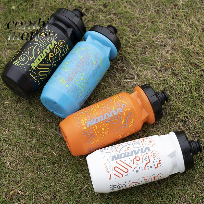 (TFT) VIARON 550ML Bình Nước Xe Đạp MTB Thể Dục Thể Thao Chống Rò Rỉ Chống Bụi Chống Rơi Ngoài Trời Chai Nhựa Uống Phụ Kiện MỚI