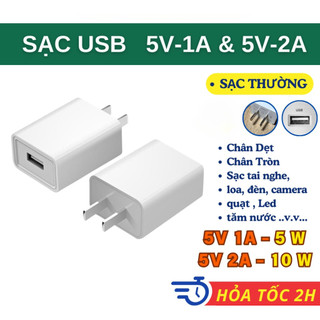 Cóc Sạc 5V 2A Cho Điện Thoại, Loa, đồng hồ, đèn led, củ sạc usb, adapter sạc 2A