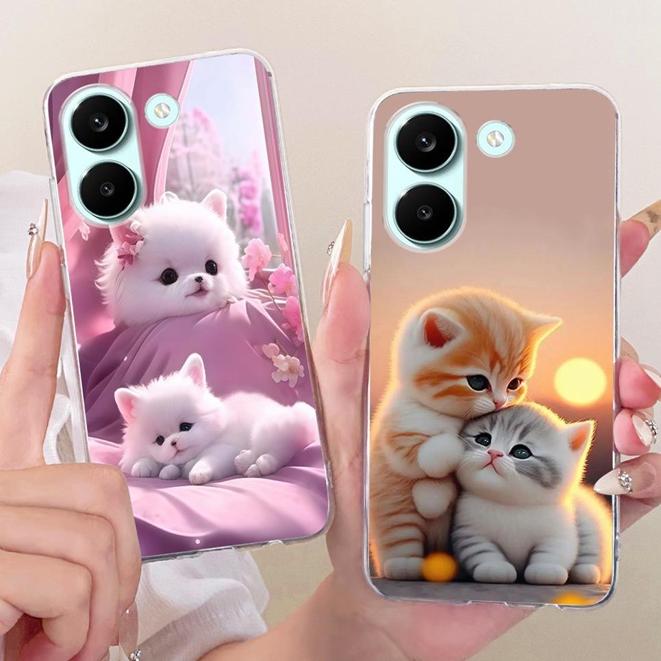 Dành Cho Xiaomi Poco X8 Pro PocoX8 Ốp lưng Hình Rồng Mèo Dễ Thương Thiết Kế Hoạt Hình Ốp Lưng Màu Đen Mềm Vỏ Silicon Trên Redmi Turbo 5