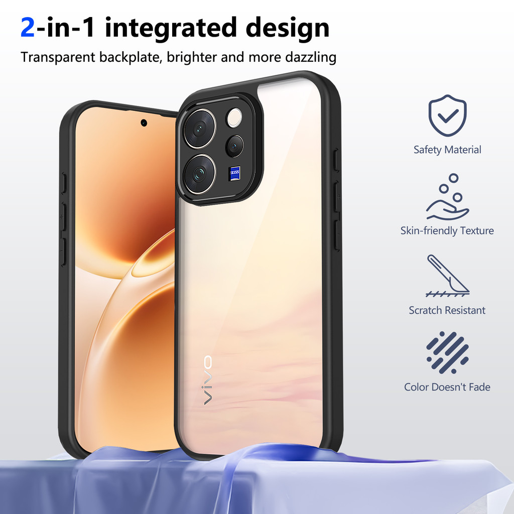 Ốp lưng Vivo V70 5G Vỏ trong suốt mờ thời trang cho Vivo V70 5G Vỏ điện thoại