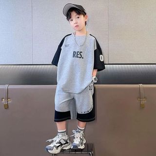 Bộ đồ cho bé trai - áo thun tay ngắn + quần short thể thao phong cách năng động dễ mặc mùa hè