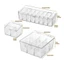 Clear Plastic Card Storage Box With Adjustable Dividers For Home Offices Organization