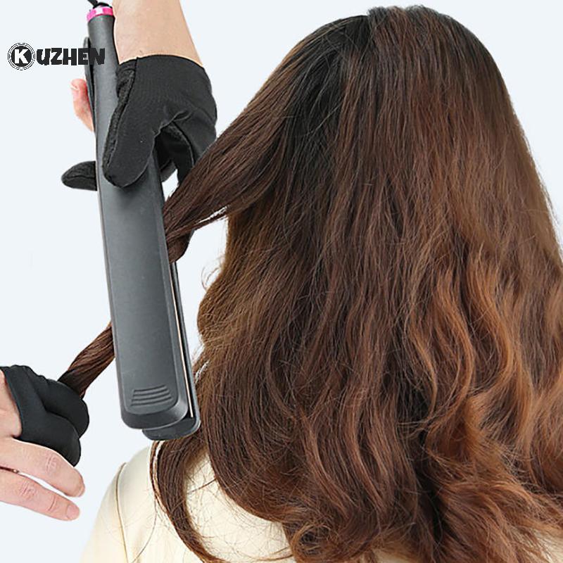 KUZHEN Găng tay chịu nhiệt 3 ngón, bảo vệ nhuộm tóc, uốn đũa phép, cắt tóc tái sử dụng, dụng cụ tạo kiểu/perming HOT