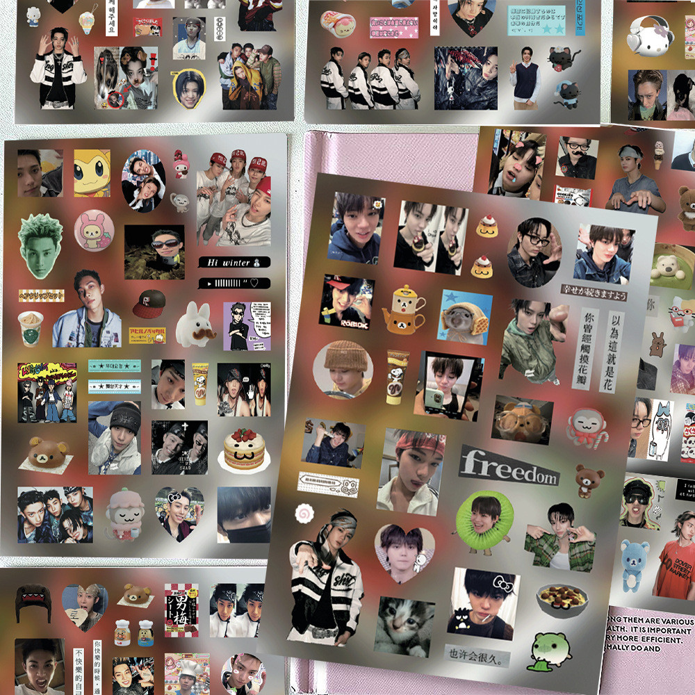 HK1 8 Tờ / bộ LNGSHOT Louis Dán Bắn Người Gọi Graffiti Notebook Hành Lý Chống Thấm Nước Trang Trí KH1