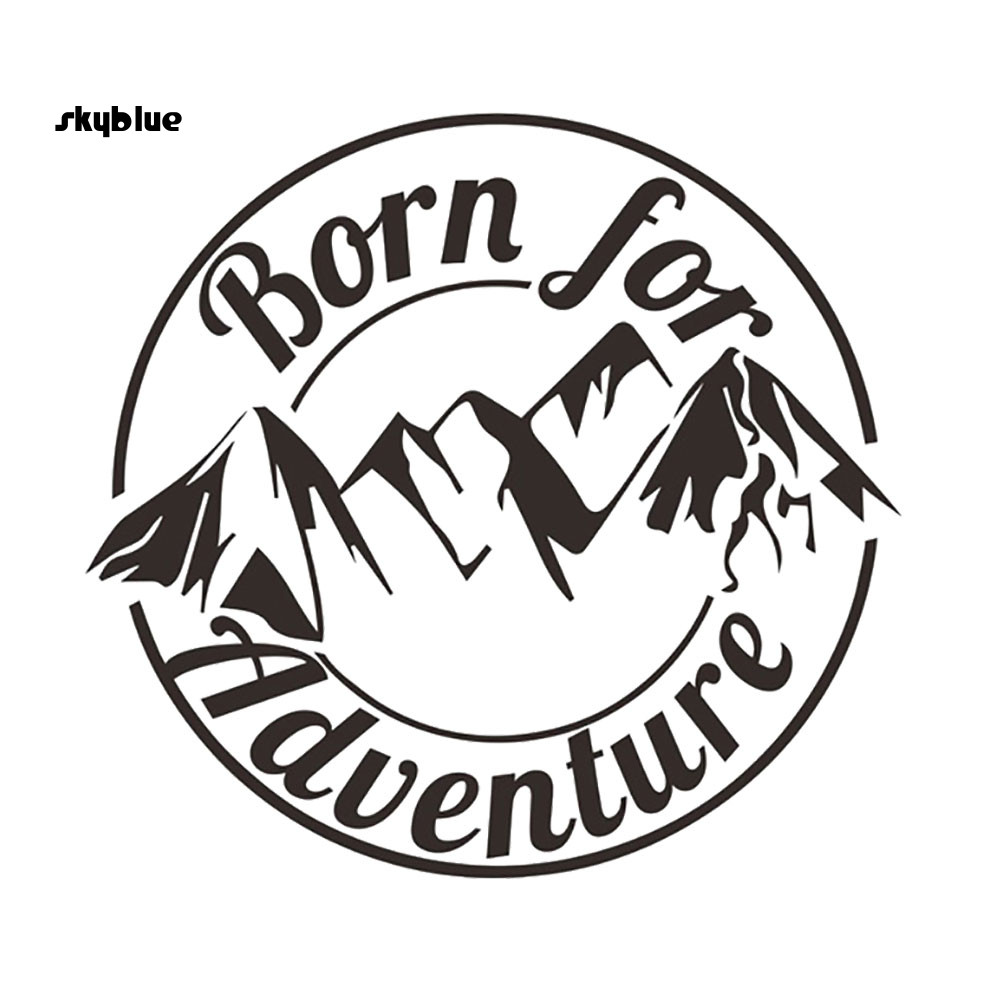 [Sy] Mountain Born for Adventure Caravan Camper Truck Đề can Sticker Trang trí