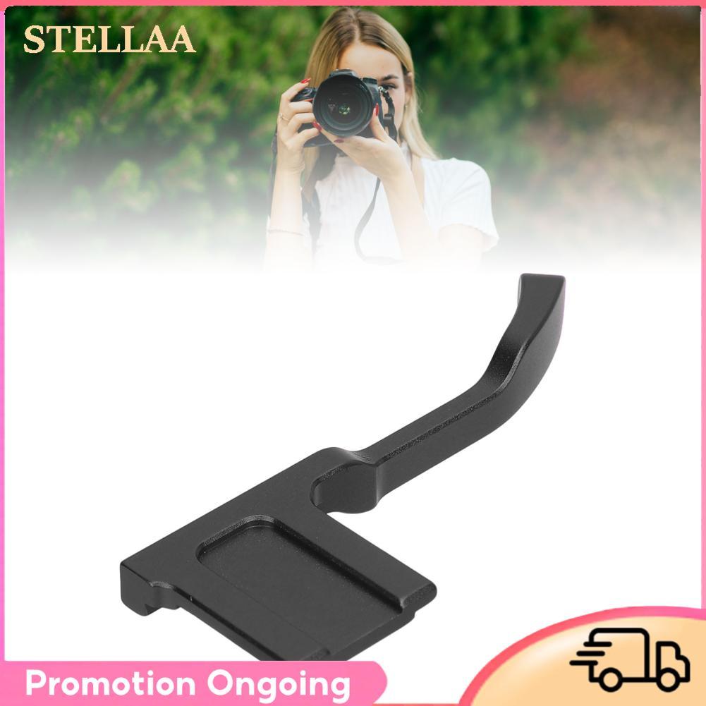 stellaa Acouto Hợp kim nhôm Camera kim loại Tay cầm có ngón tay cái với bộ bảo vệ nắp đế nóng Dễ dàng lắp ráp và tháo rời Thiết kế tiện dụng lâu dài cho GFX-50R Mirrorless (Màu đen)
