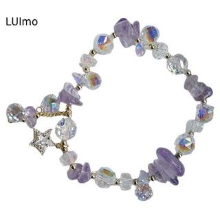 LUImo Rose Sisi Phong Cách Hàn Quốc Vòng Tay Pha Lê Tươi Nữ Đơn Giản Cá Tính Mặt Dây Chuyền Tình Yêu Đuôi Cá Vòng Tay Quyến Rũ Cho Nữ Trang Sức SBS