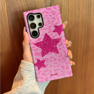 Ốp bảo vệ họa tiết Leopard Print Stars phù hợp cho Samsung s26 s26ultra s22u s23 plus s23FE s24 s25 plus A55 A56 A36 ốp điện thoại di động