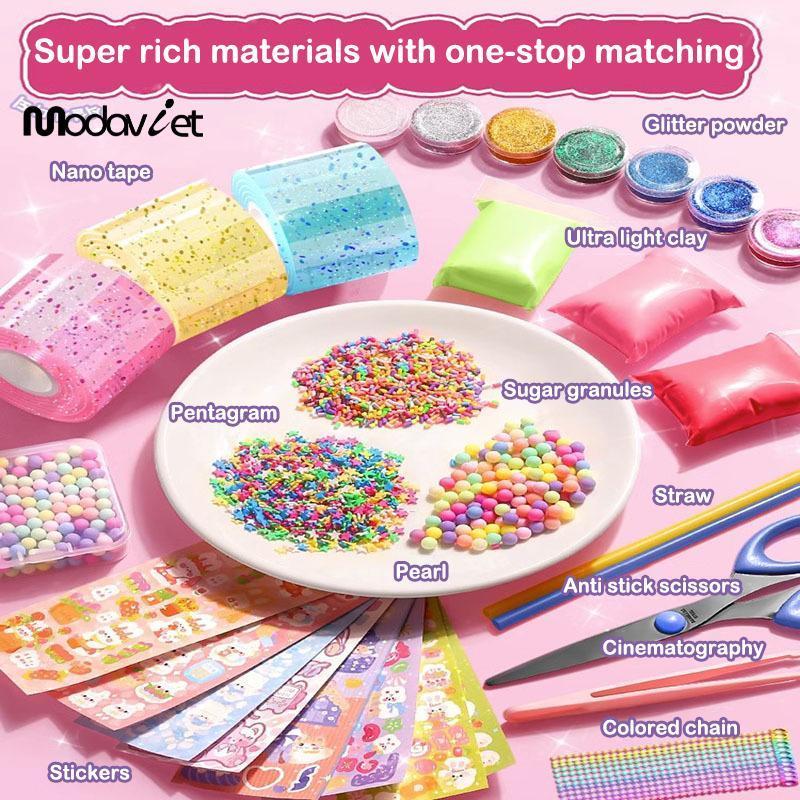 [modavietnamshop] Đồ chơi DIY Pinch Toy, băng keo Nano hai mặt tái sử dụng, màu sắc đẹp, độ bền cao, có thể thổi bong bóng