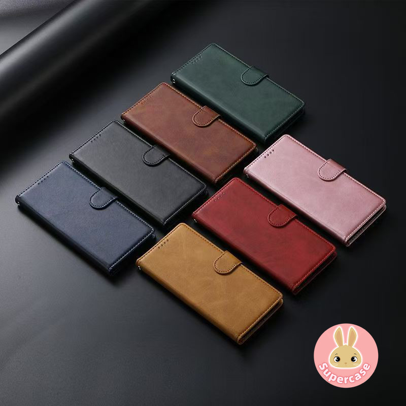 Ốp Điện Thoại Ví Doanh Nhân Da Sang Trọng Cho iQOO Z11 Z10 Z10X Z9 Turbo Pro Plus Z8 Z8X Z7 Pro Z7X Z7i Z6 Pro Z5 Z5X 5G 4G Bao Trọn Gói Giá Đỡ Thẻ Lật Vỏ Mềm Đơn Giản