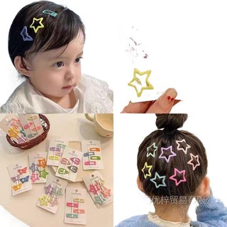 Trẻ Em Màu Kẹo Ngôi Sao Gãy Tóc Mũ Đội Đầu Tóc Gãy Nổ Kẹp Cô Gái Trang Sức Dễ Thương