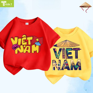 Áo thun Việt Nam cho bé Áo phông cho bé trai bé gái chất cotton Mềm mịn Thoáng mát - VN2