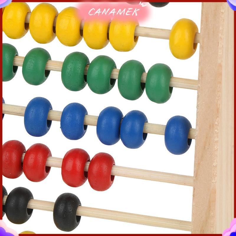 CANAMEK Toán học Bàn tính bằng gỗ Đồ chơi giáo dục cho trẻ em 3-6 tuổi Huấn luyện phối hợp tay mắt CSF
