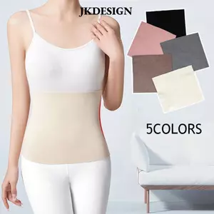 JKDESIGN Thắt lưng nhiệt co giãn Polyester lông cừu, bảo vệ lạnh cho mùa đông, hỗ trợ stoma unisex