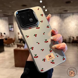 Dành Cho Samsung Galaxy S26 S25 Edge S24 S23 S22 S21 S20 Plus Ultra Lite FE S26 + S25 + S24 + S23 + S22 + S21 + Vỏ Điện Thoại Dễ Thương Nhãn Trái Cây Anh Đào Đơn Giản Vỏ Laser Bạc Màu Đen