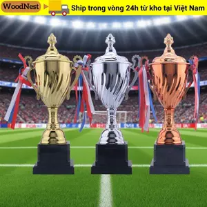 Cúp Cúp WOODNEST, Cốc chiến thắng lưu niệm 35 / 32 / 29CM, Trò chơi Lưu niệm Đạo cụ thi đấu Vàng Bạc Đồng Giải thưởng Cúp bóng đá Bóng đá
