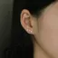 PYCOU Zircon Bông Tai, Bông Tai Ngôi Sao Hoa Hình Học Sáng Bóng, Phụ Kiện Thời Trang Nữ Thiết Kế Niche Hợp Kim Kẽm Cong Bông Tai Trang Sức Dự Tiệc