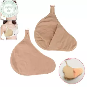 PUSKY Silicone Ngực Nhà thơ bảo vệ ngực cho phẫu thuật cắt bỏ vú Móc xoắn ốc Túi bảo vệ ngực giả di động S / M / L / XL Size VN