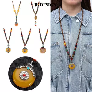 Vòng cổ handmade boho vintage phong cách dân tộc Nepal, phù hợp tín đồ Phật giáo