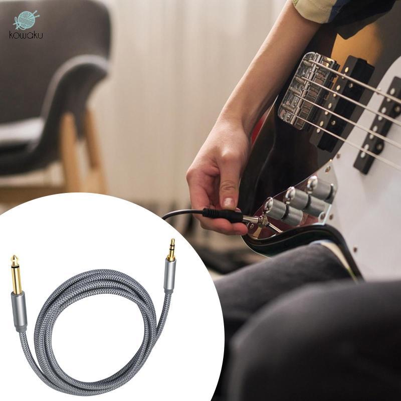 Đàn Guitar Cáp Âm Thanh Mono Sang Stereo Aux Dây Nối Dài 6.35 Mm Nam 3.5 Mm TRS Nam Đồng Cao Che Chắn Thích Hợp Cho Nhạc Sĩ Phòng Thu Kỹ Sư Âm Thanh Hồ