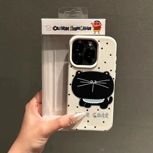 Sóng big face mèo áp dụng cho điện thoại di động 14/16/15promax iPhone14 dễ thương 13 vải 12 vỏ mềm 11