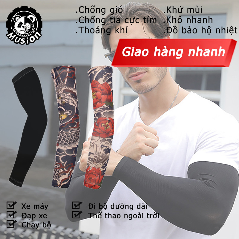 Musion 2 tất tay chống nắng unisex, phù hợp cho thể thao ngoài trời, câu cá, xe máy và xe đạp