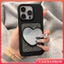 Ốp Màu Trơn Tương Thích Cho IPhone 11 16 13 17 15 12 14 Pro Max 17Pro Air XR XS Max X 7 8 16 14 15 Plus Tấm Hút Silicon Trái Tim Tình Yêu Gương Đứng Kết Cấu Da Vỏ Điện Thoại