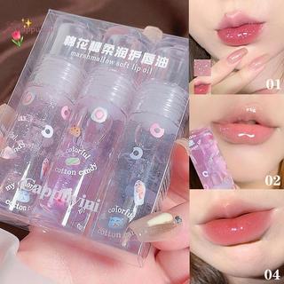1 / 3 Cái / hộp Trong Suốt Lấp Lánh Son Bóng Bộ Nước Trong Suốt Lip Glaze Kem Dưỡng Ẩm Đổi Màu Dầu Môi Jelly Gương Son Môi