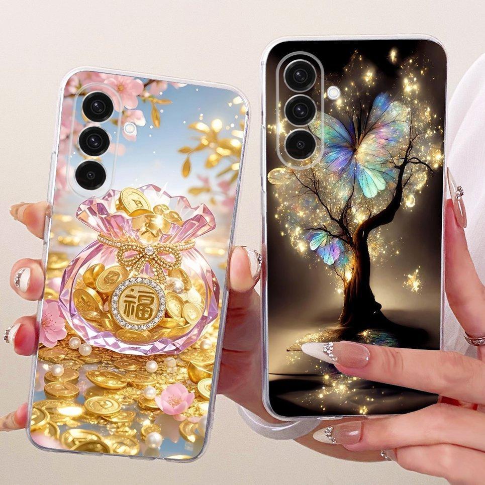 Dành Cho Samsung Galaxy Galaxy A06 A16 A36 4G 5G Ốp lưng Rồng Trung Quốc Mèo Dễ Thương Họa Tiết Hoạt Hình Vỏ Mềm Trong Suốt Silicon