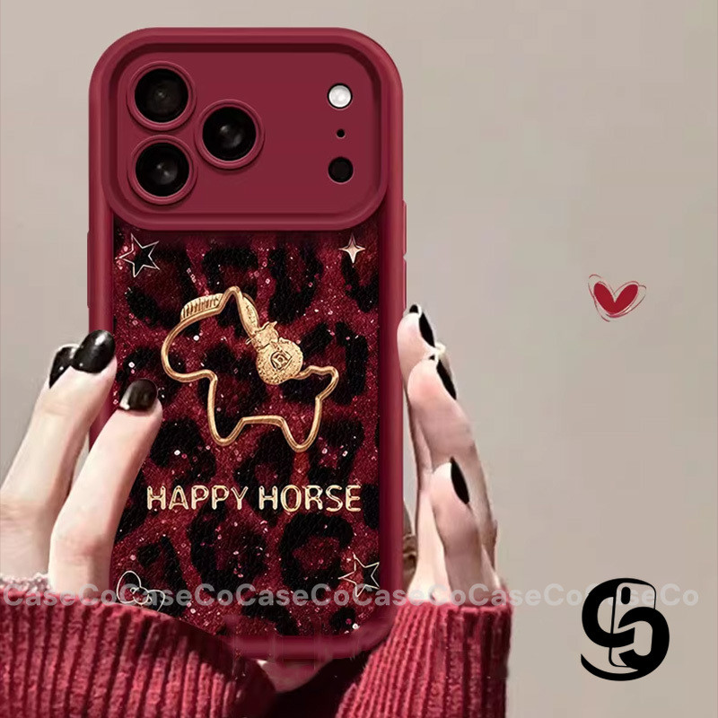 Ốp Lưng Cho IPhone 11 16 17 13 15 12 14 ProMax X XSMax XR 14 7 16 6 8 15 Plus SE2020 Vỏ mềm vòng tay ngựa giàu có