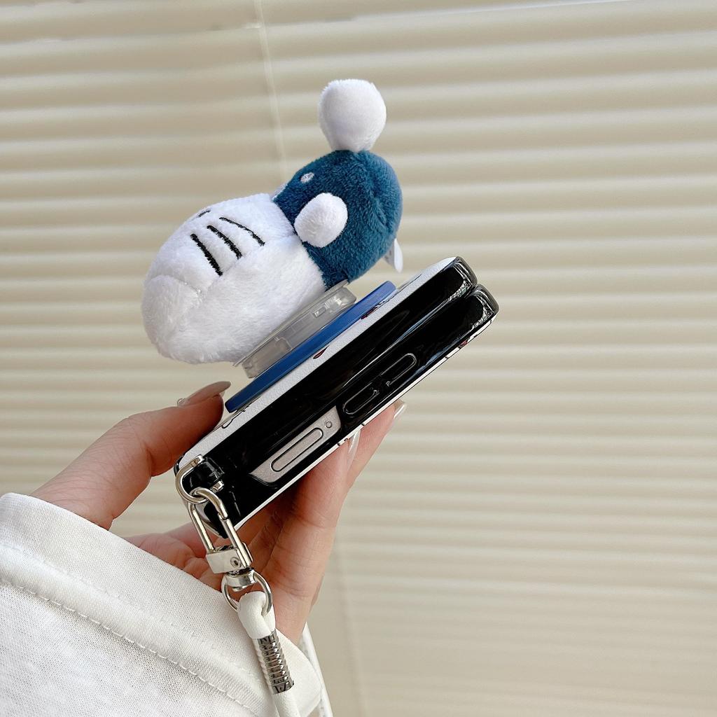 Hoạt Hình Dễ Thương Trái Tim Đỏ Kt Từ Tính Ốp Lưng Điện Thoại Thích Hợp Cho Samsung Galaxy ZFlip7 zflip6 Dây Gấp Vỏ Cứng Cho Z Flip 7 6 5 74 5G PuraX N3Flip MixFlip 2 Vỏ Bảo Vệ
