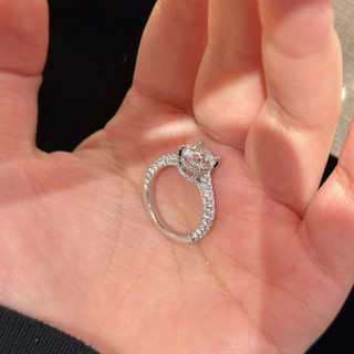 Đá zircon 2 carat nhẫn nữ phong cách mới, thiết kế tinh tế