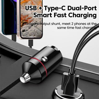 Bộ sạc xe hơi Elough Mini 100W USB Type C Vòng kéo Bộ sạc điện thoại ô tô
