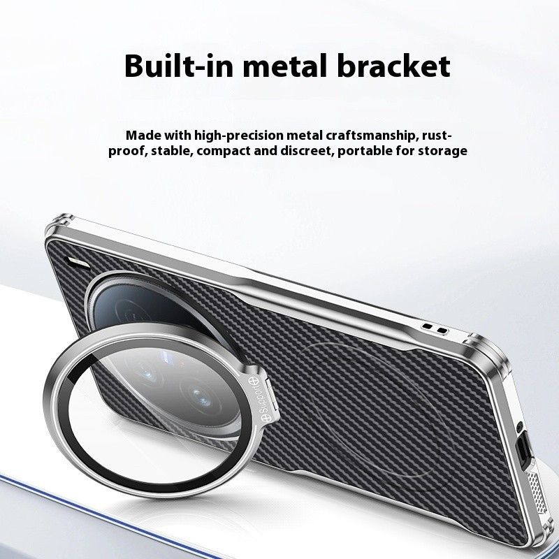 Ốp điện thoại cho Vivo X200 X100 Ultra / Pro mini X100S X200S Vỏ bảo vệ họa tiết sợi Carbon Được trang bị khung màng ống kính Túi khí mạ điện cao cấp Vỏ chống rơi