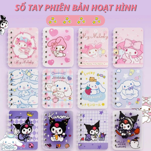 Sổ tay ghi chép kẻ ngang A6 mini hoạt hình cực cute - Người bạn đồng hành lý tưởng cho học sinh ghi chép mỗi ngày