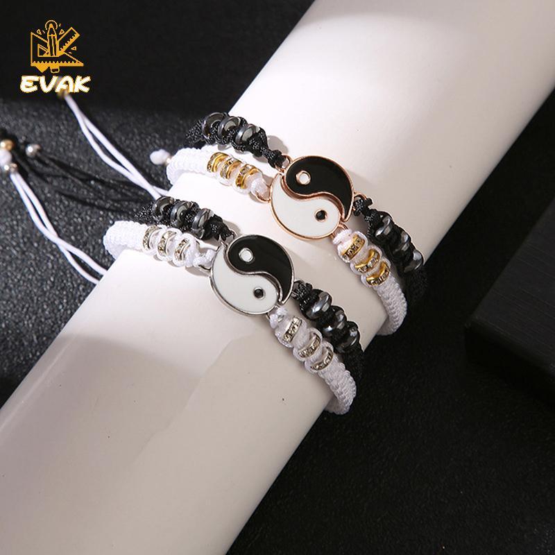 Vòng tay và dây chuyền bộ đôi Thái cực dương, có thể điều chỉnh phù hợp làm quà tặng cho người yêu tại Việt Nam