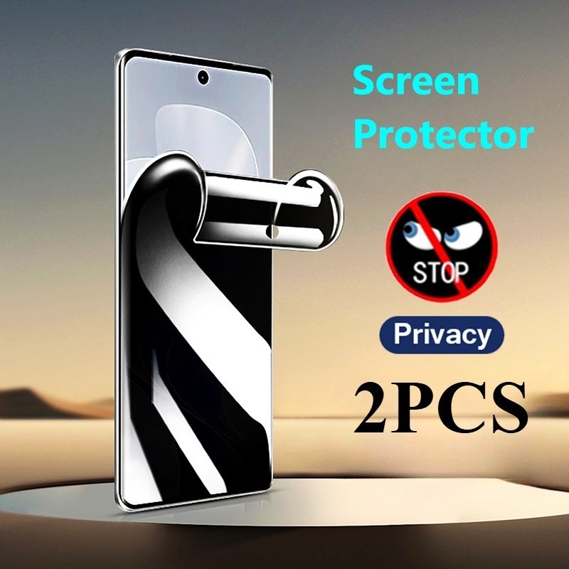 2 Chiếc HD Mềm Hydrogel Cho Realme 15x 15T 15Pro 15Lite 15 5G Ấn Độ Chống Gián Điệp Riêng Tư Chống Ánh Sáng Xanh Bảo Vệ Màn Hình Cho Realme 16 16T 16Pro + 16Pro 5G 4G Phim Mềm Mờ