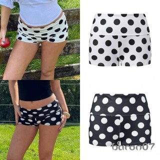 Quần Short Nữ Co Dãn Eo Thấp Phù Hợp Mùa Hè