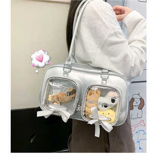 Dây đeo bướm Hello Kitty in hình túi đeo vai itabag PVC trong suốt dành cho nữ