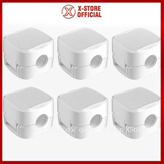 Kẹp giữ dây sạc bằng nhựa hít nam châm dán tường siêu dính giúp cố định dây điện, kẹp cố định dây sạc mini - KDSCNC