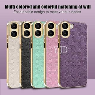 Ốp Lưng Cho OPPO A6 A6s A6t Pro Thời Trang Da Mạ Điện Khung Chống Rơi Điện Thoại