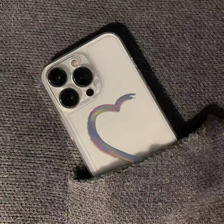 Ốp Lưng Đôi iPhone Trái Tim Viền Thẳng, Trong Suốt Bảo Vệ Camera - iP 6/6s/7/8/Plus/X/XS/11/12/13/14/15/16/17/Pro/Max