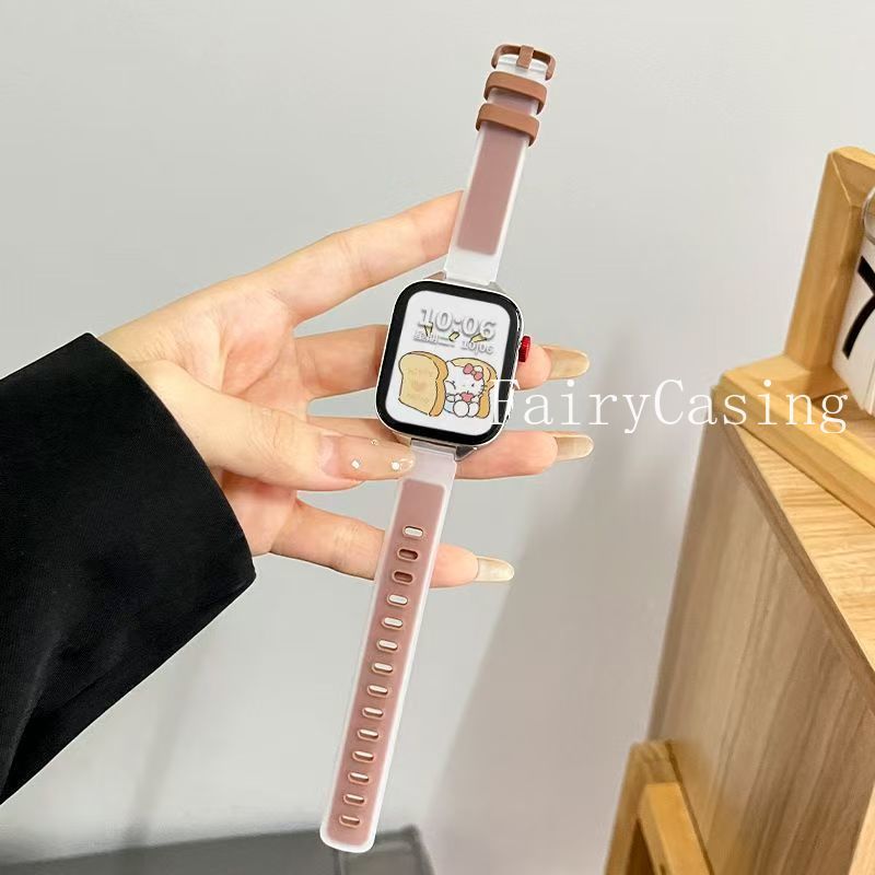 Dây đeo silicon hai tông màu Jelly cho Huawei Watch Fit 4 4Pro Band Vòng đeo tay thể thao cho Huawei Fit3 Fit2 Dây đeo đồng hồ thay thế